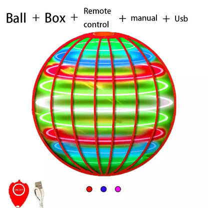 LED Flying Orb Toy: Boomerang Spinner with Hover & Fidget Features