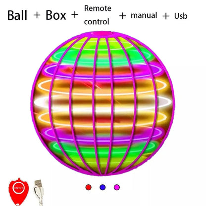 LED Flying Orb Toy: Boomerang Spinner with Hover & Fidget Features