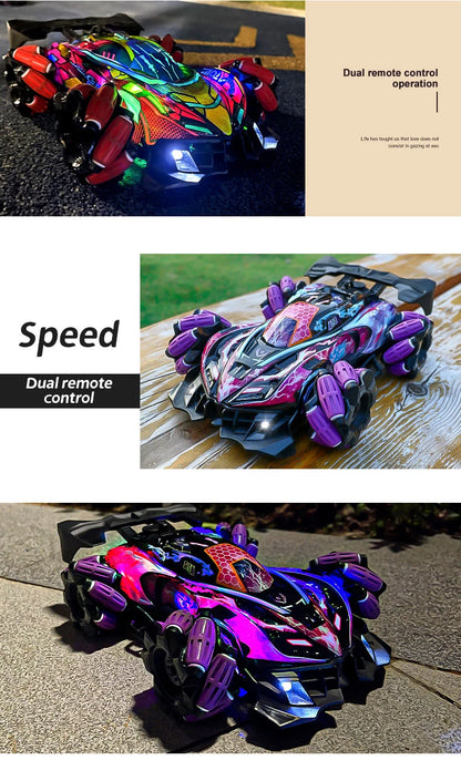 Gesture & Remote Control Drift Car: 4WD, Spray, Music & Lights