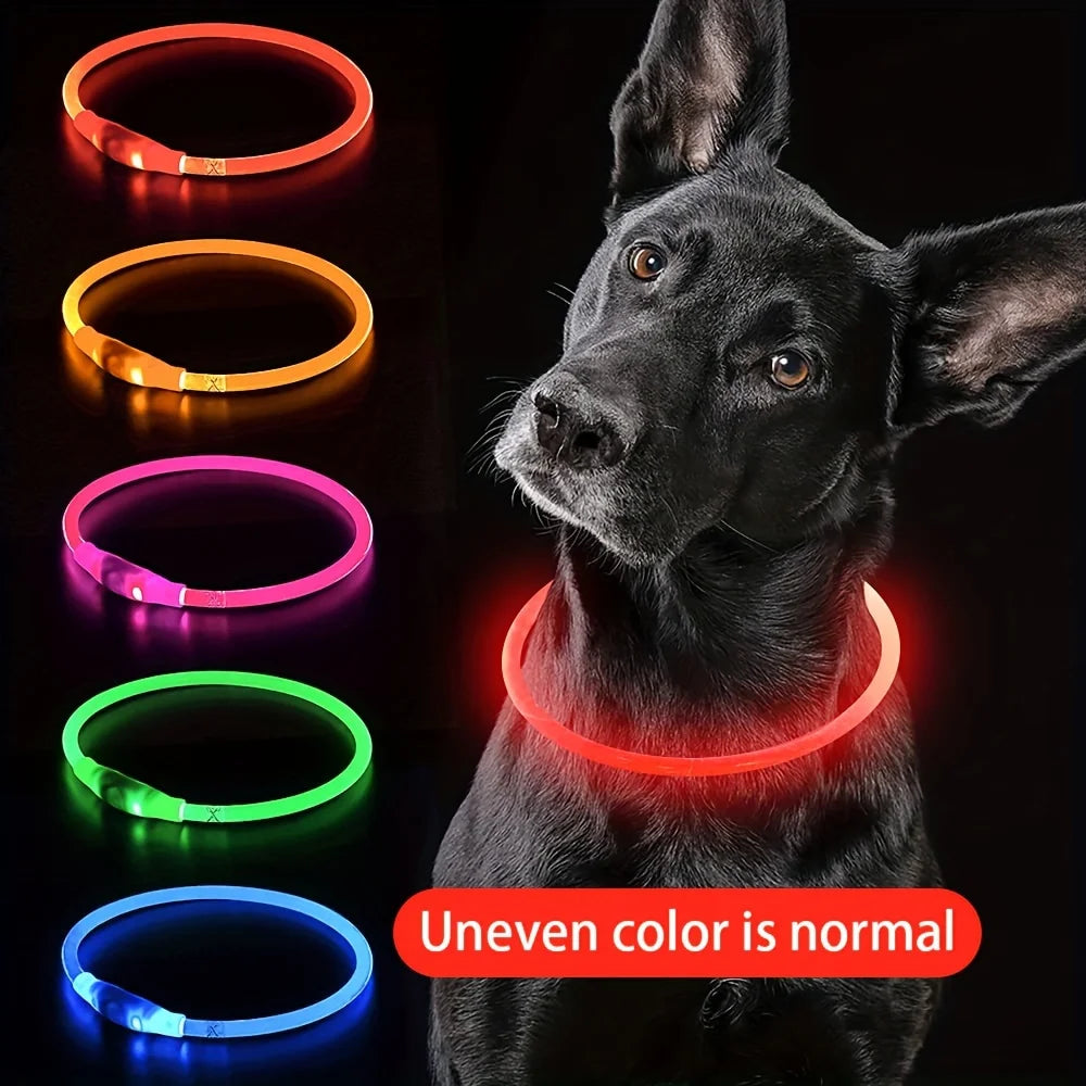 LED Dog Safety Collar, Rechargeable, Anti-Lost