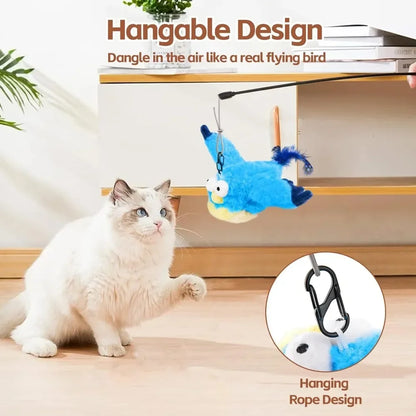 Interactive Cat Toy: Touch-Activated Chirping Bird with Catnip